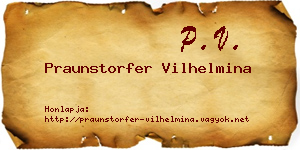 Praunstorfer Vilhelmina névjegykártya
